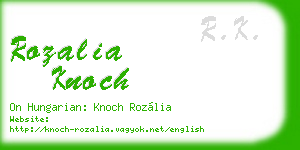 rozalia knoch business card